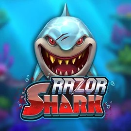 Razor Shark slot logo by Push Gaming at Aphrodite CasinoRazor Shark